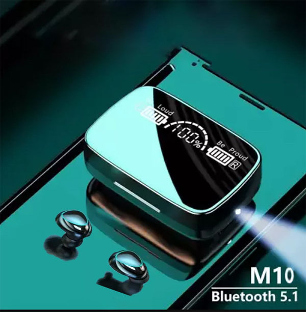 M10 Bluetooth Headset��(Black, True Wireless) - UrbanGlow 
